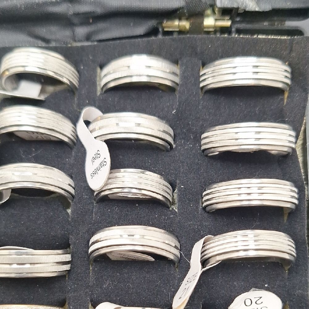 Stainless Steel Men's Rings - Silver